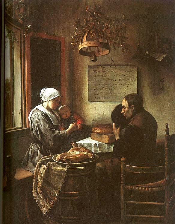 Jan Steen Grace Before a Meal France oil painting art